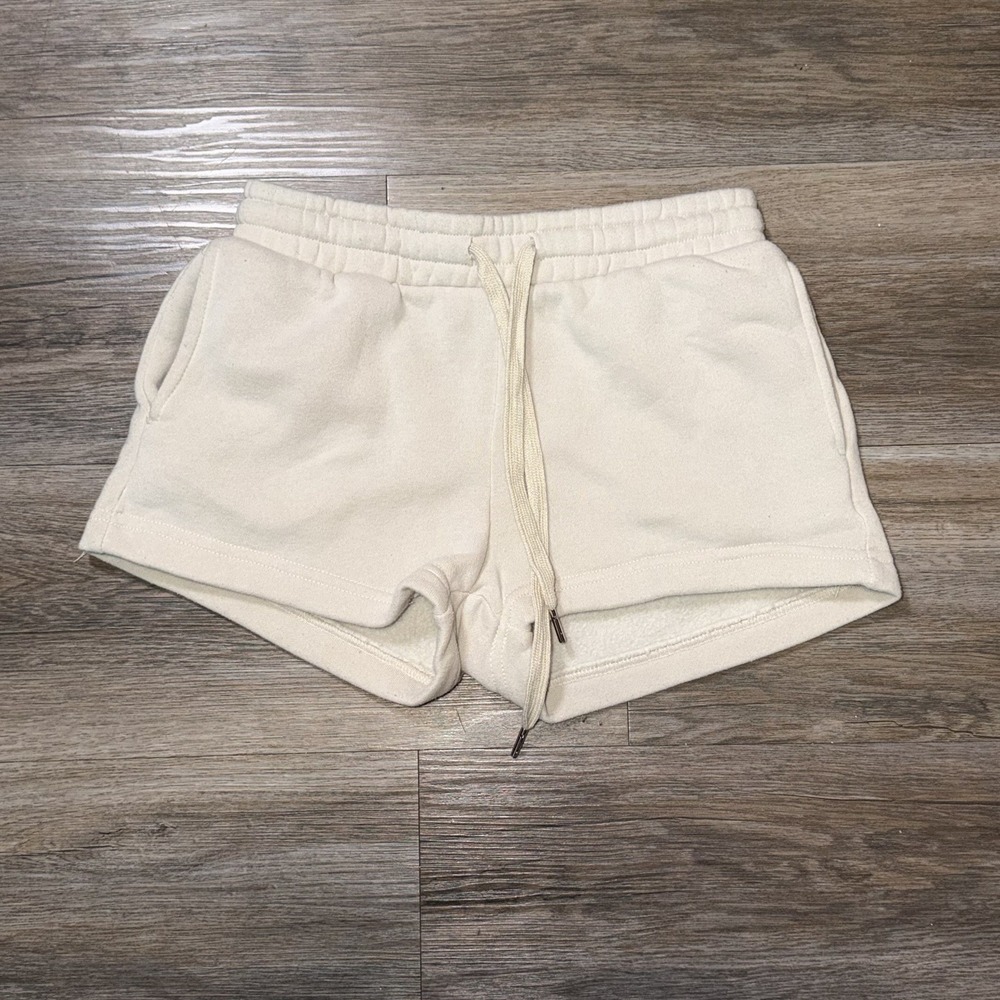 Better/Together Off White Pull On Sweat Shorts Womens XS High-Rise Fit